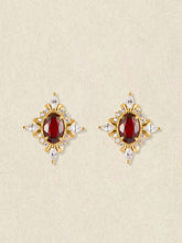 Claire Garnet Diamond Earrings