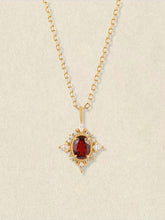 Claire Garnet Diamond Necklace