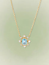 Seafoam Topaz Pearl Necklace