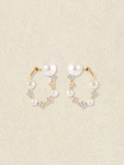 Pearl Halo Earrings