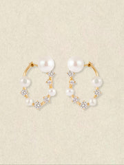 Pearl Halo Earrings