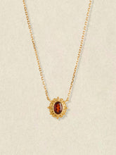 Garnet Petal Necklace