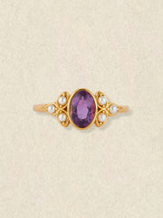 Amelie Amethyst Pearl Ring