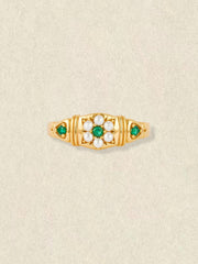 Charlotte Pearl Emerald Ring