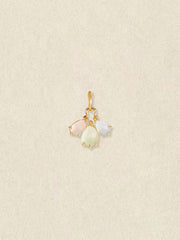 Pastel Bloom crystal+prehnite+rose quartz Pendant