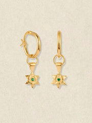 Elsa Lily Emerald Earrings