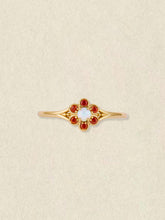 Opal Garnet Daisy Ring