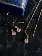 Astra Tanzanite Trilliant Necklace - CAMELLIA