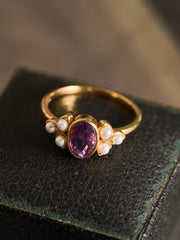 Amelie Amethyst Pearl Ring - CAMELLIA 5