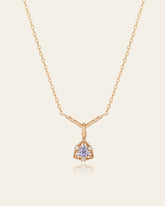 Astra Tanzanite Trilliant Necklace - CAMELLIA