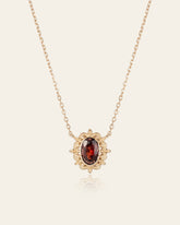 Garnet Petal Necklace - CAMELLIA