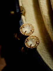 Moonstone Halo Jewelry Set