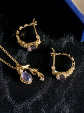 Celeste Lapis Leaf Necklace - CAMELLIA