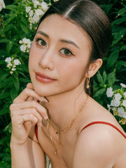 Elsa Lily Emerald Earrings - CAMELLIA Gold