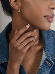 Una Opal Hoops - CAMELLIA