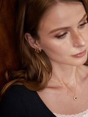 Starburst Cz Hoops - CAMELLIA Gold
