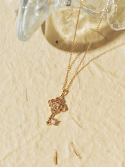 Moonstone Garden Key Necklace