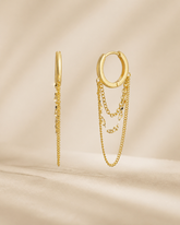 Sleeper Chain Hoop Earrings