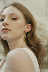 Elsa Lily Emerald Earrings - CAMELLIA Gold