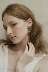 Elsa Holly Tanzanite Earrings - CAMELLIA Gold