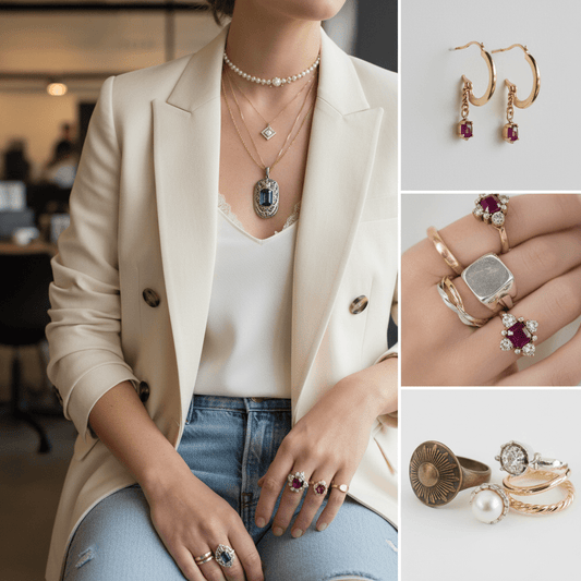 How to Style Vintage Jewelry With Modern Outfits (Office and Weekend) - CAMELLIA