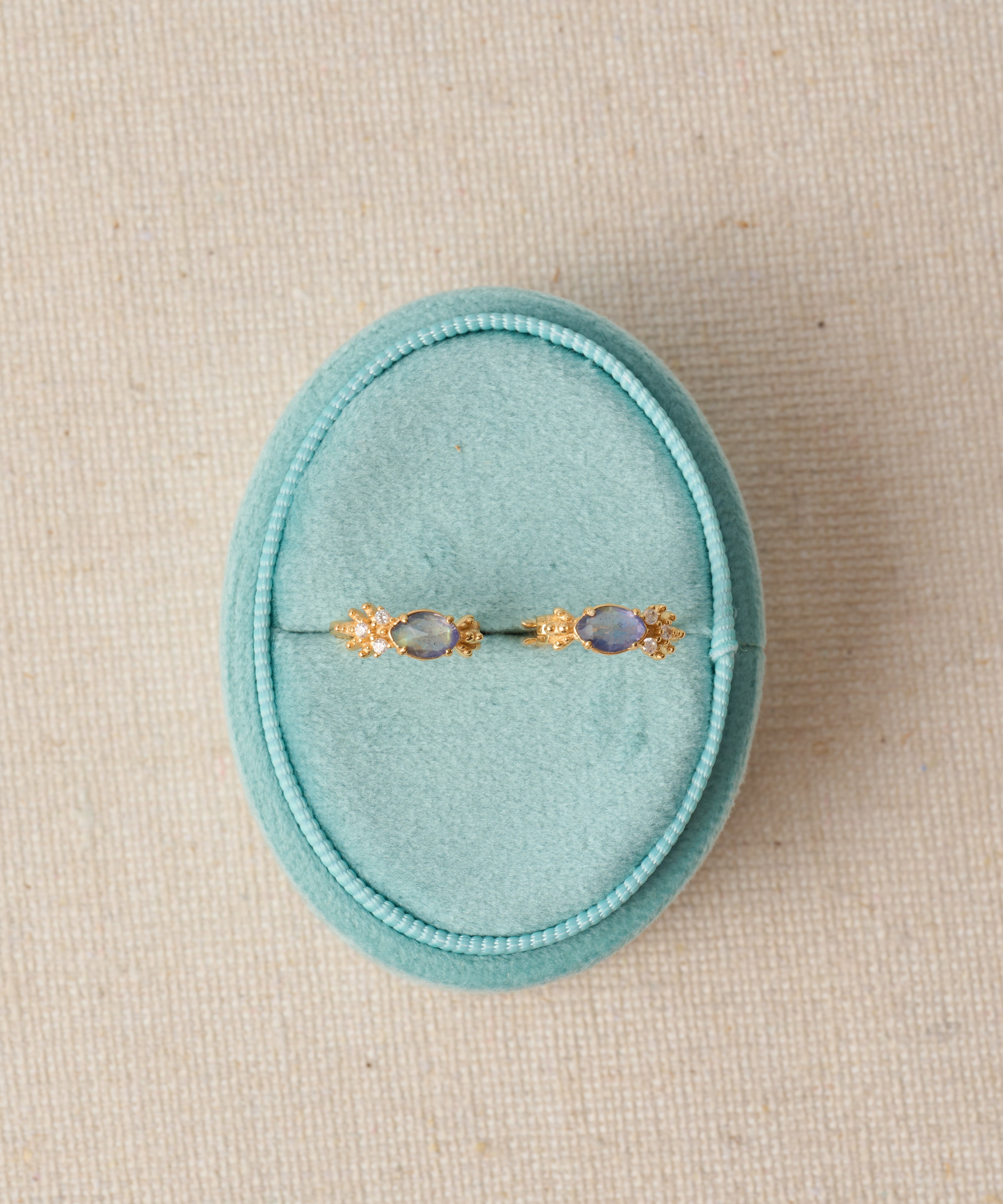 Celeste Lapis Leaf Earrings