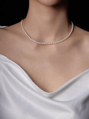 3mm Pearl Chain Necklace - CAMELLIA