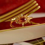 Vivien Garnet Jewelry Set - CAMELLIA Adjustable