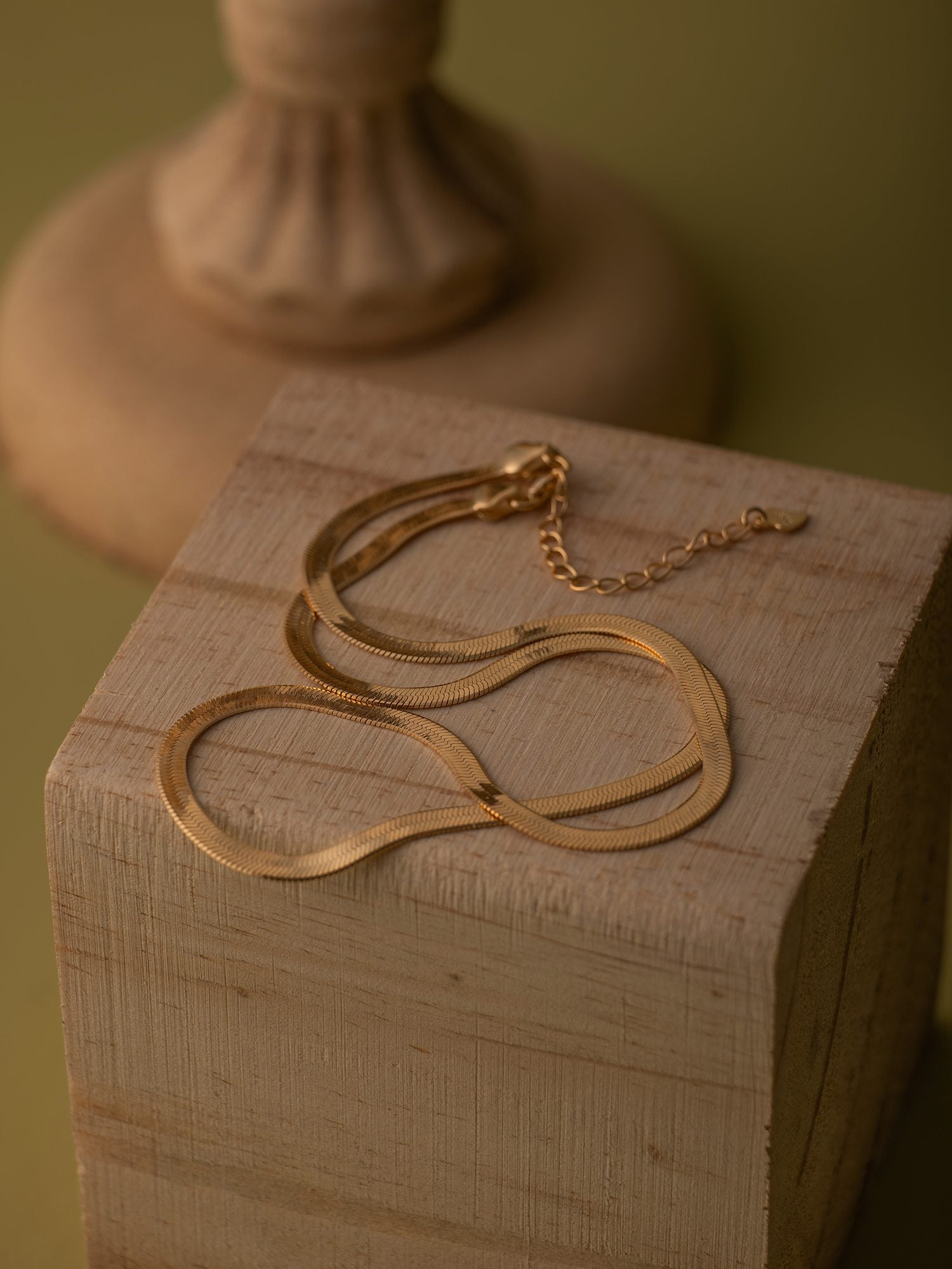 3.5 mm Snake Chain Necklace - CAMELLIA Gold