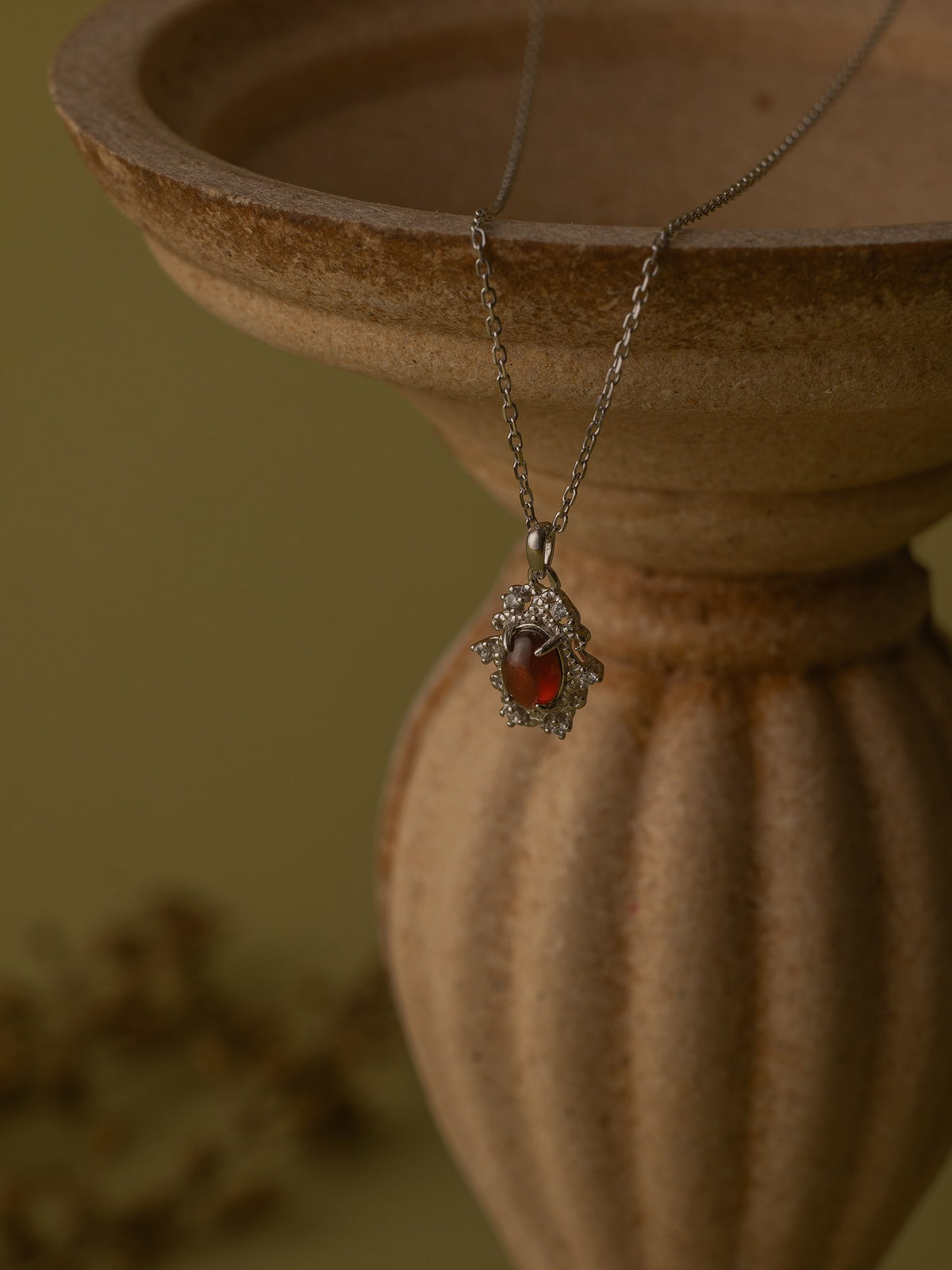 Vivien Garnet Necklace - CAMELLIA