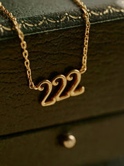 222 Angel Number Choker with Moonstone - CAMELLIA