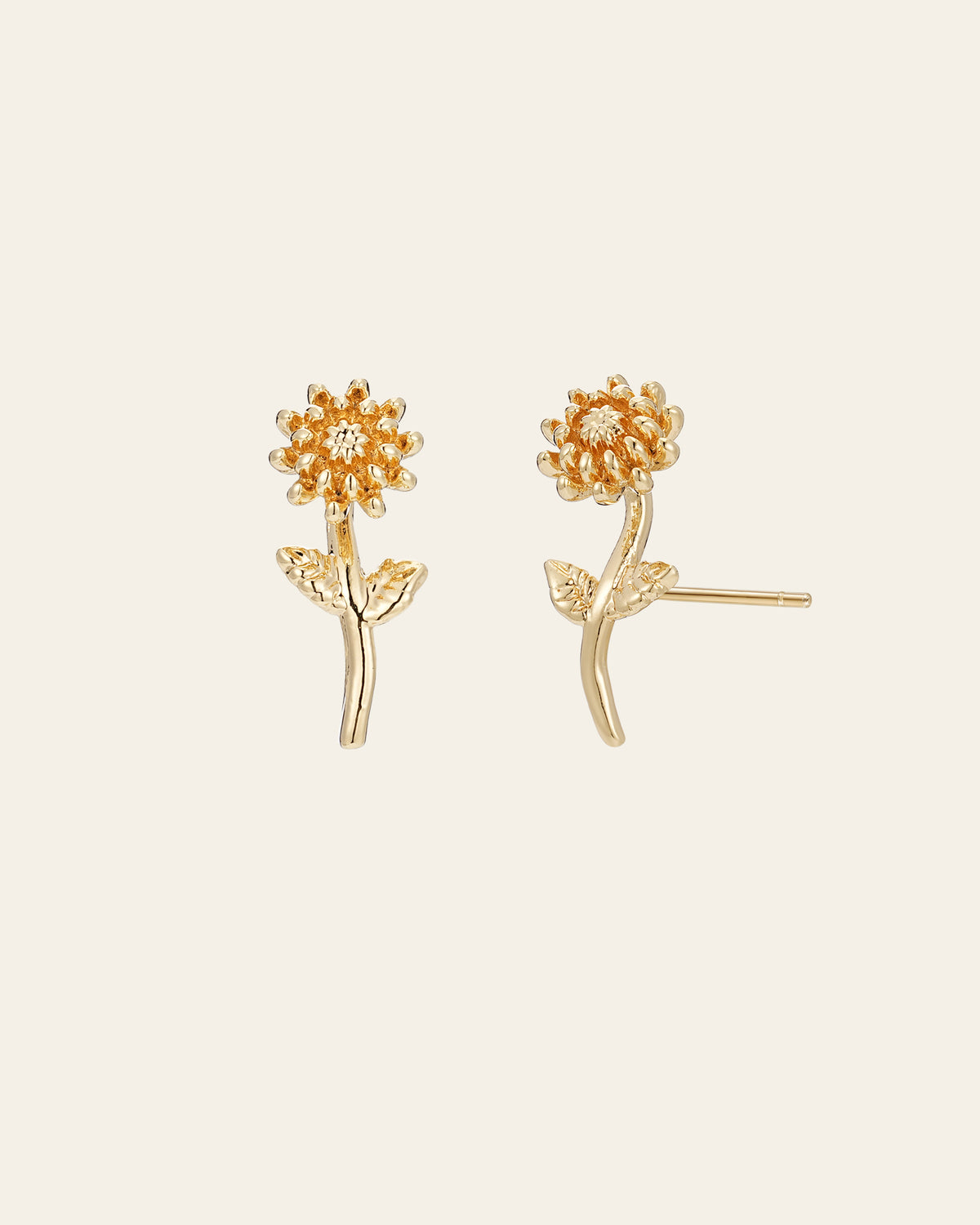 Hebe Chrysanthemum Leaf Earrings