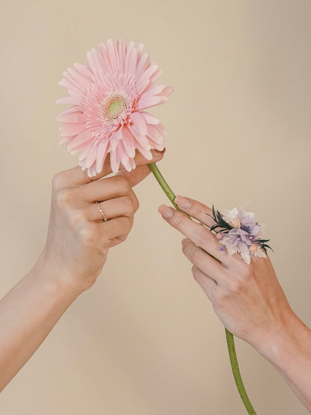 Lole Purple White Flower Ring