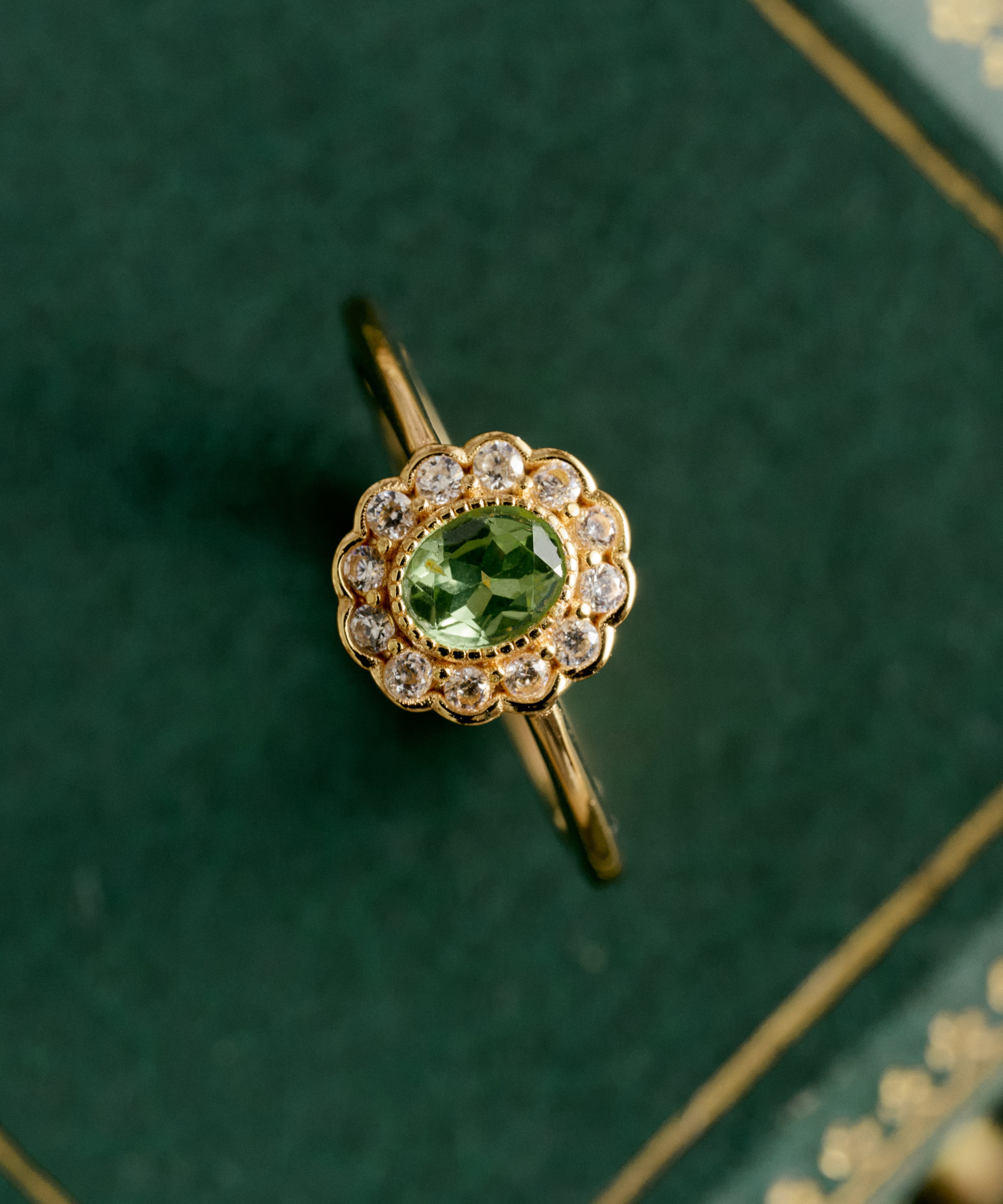 Peridot Rosette Ring