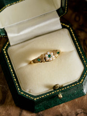 Charlotte Pearl Emerald Ring - CAMELLIA 5