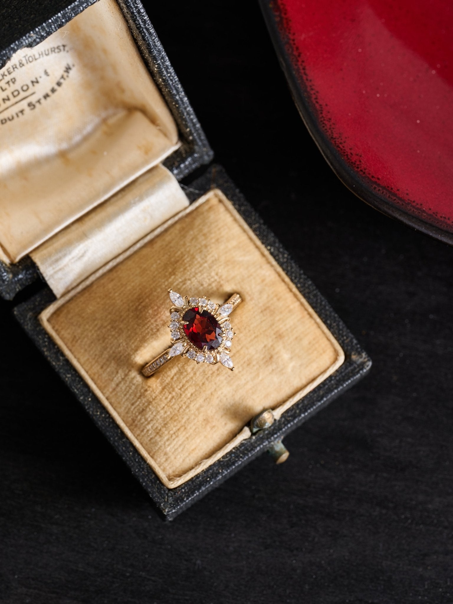Claire Garnet Diamond Ring - CAMELLIA 5