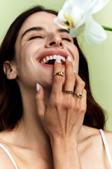 Emerald CZ Crown Vintage-Style Ring – Emerald Crown