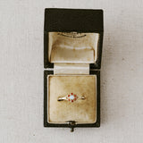 Opal Garnet Daisy Ring