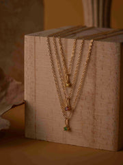 Petite Birthstone Necklaces - CAMELLIA Garnet
