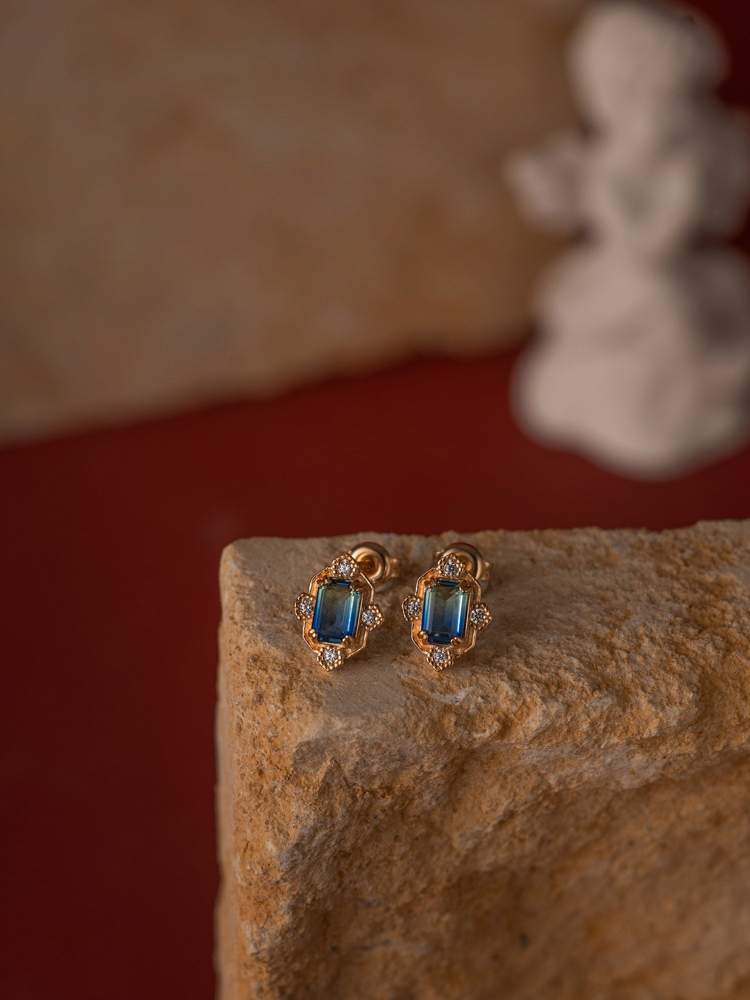Louisa Sapphire Earrings - CAMELLIA