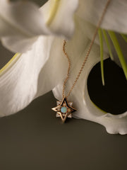 New York Opal Pentagram Necklace - CAMELLIA 18"