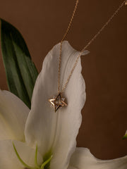 New York Aquamarine Pentagram Necklace - CAMELLIA 18"