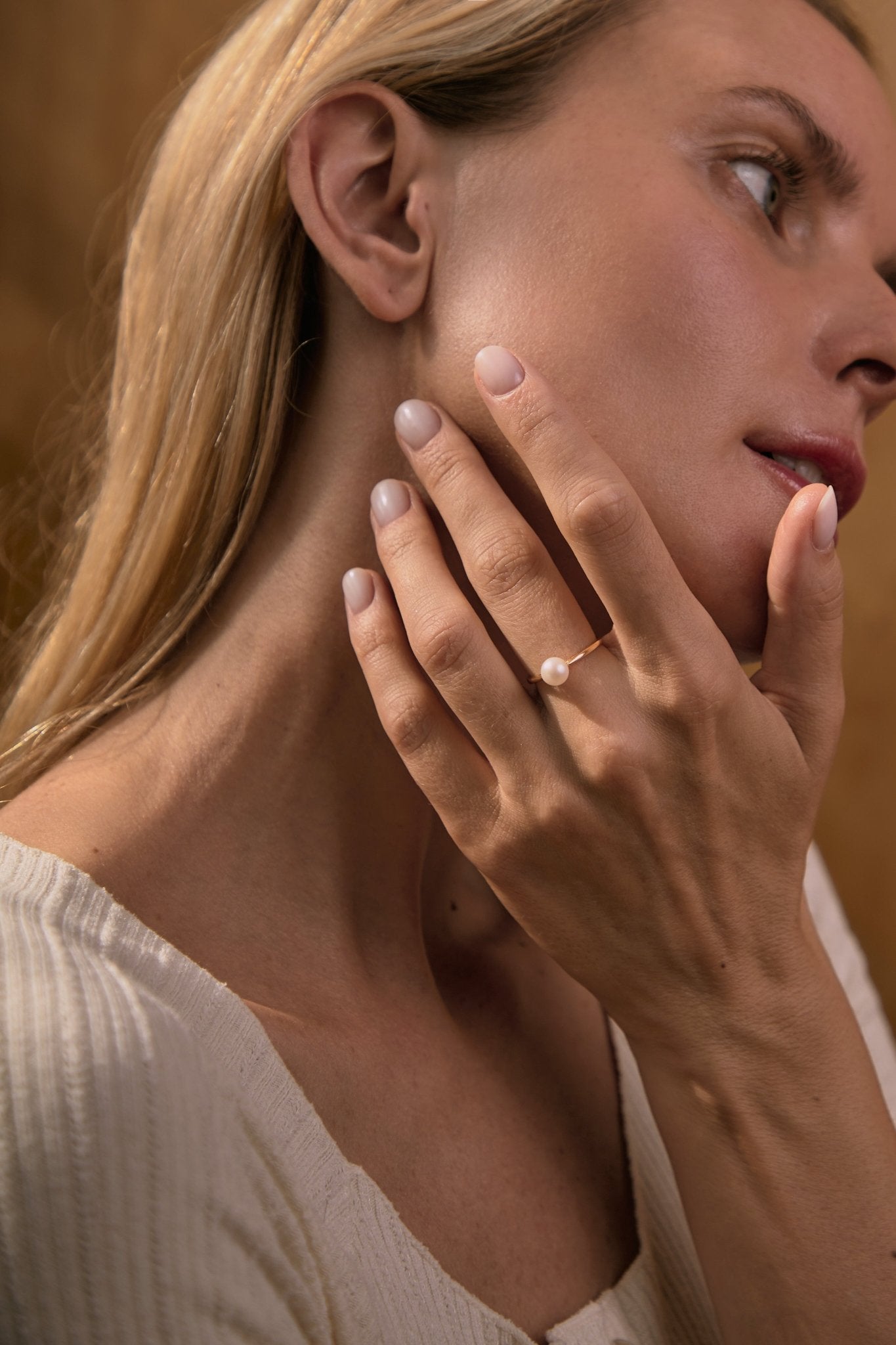 Lune Pearl Ring - CAMELLIA US 5
