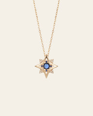 New York Sapphire Pentagram Necklace