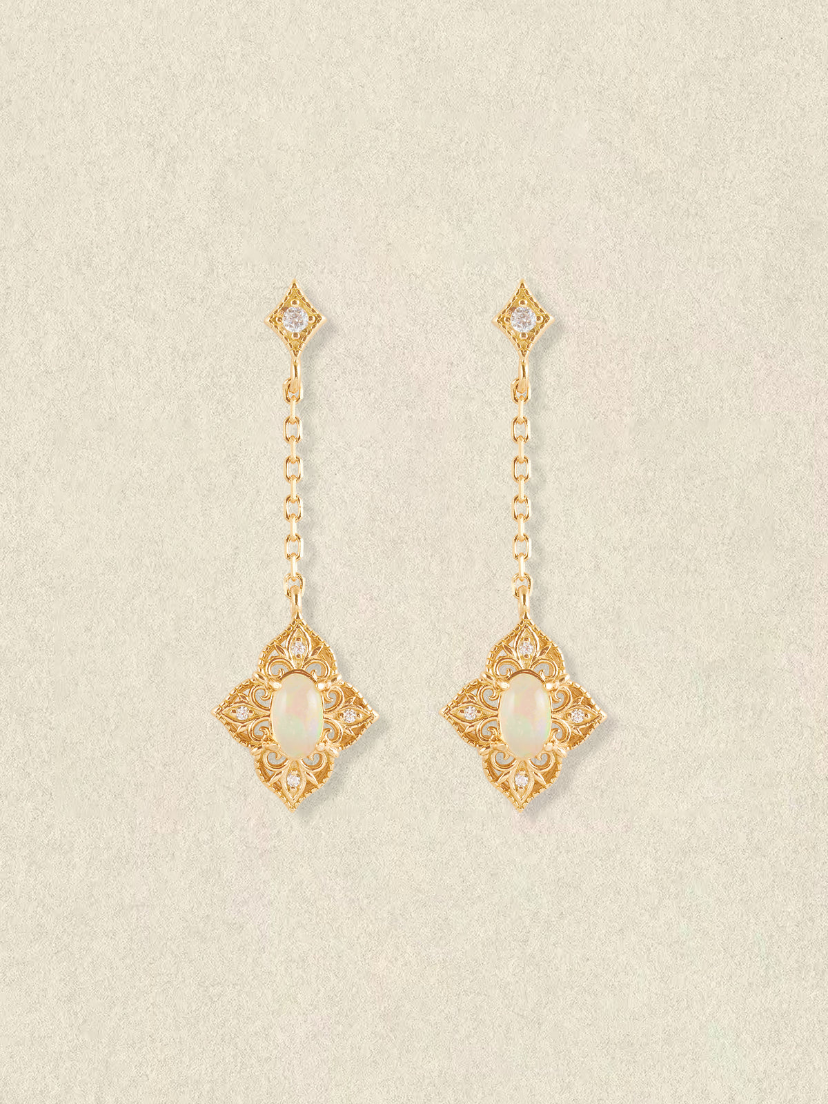 Aurielle Opal Dangle Earrings