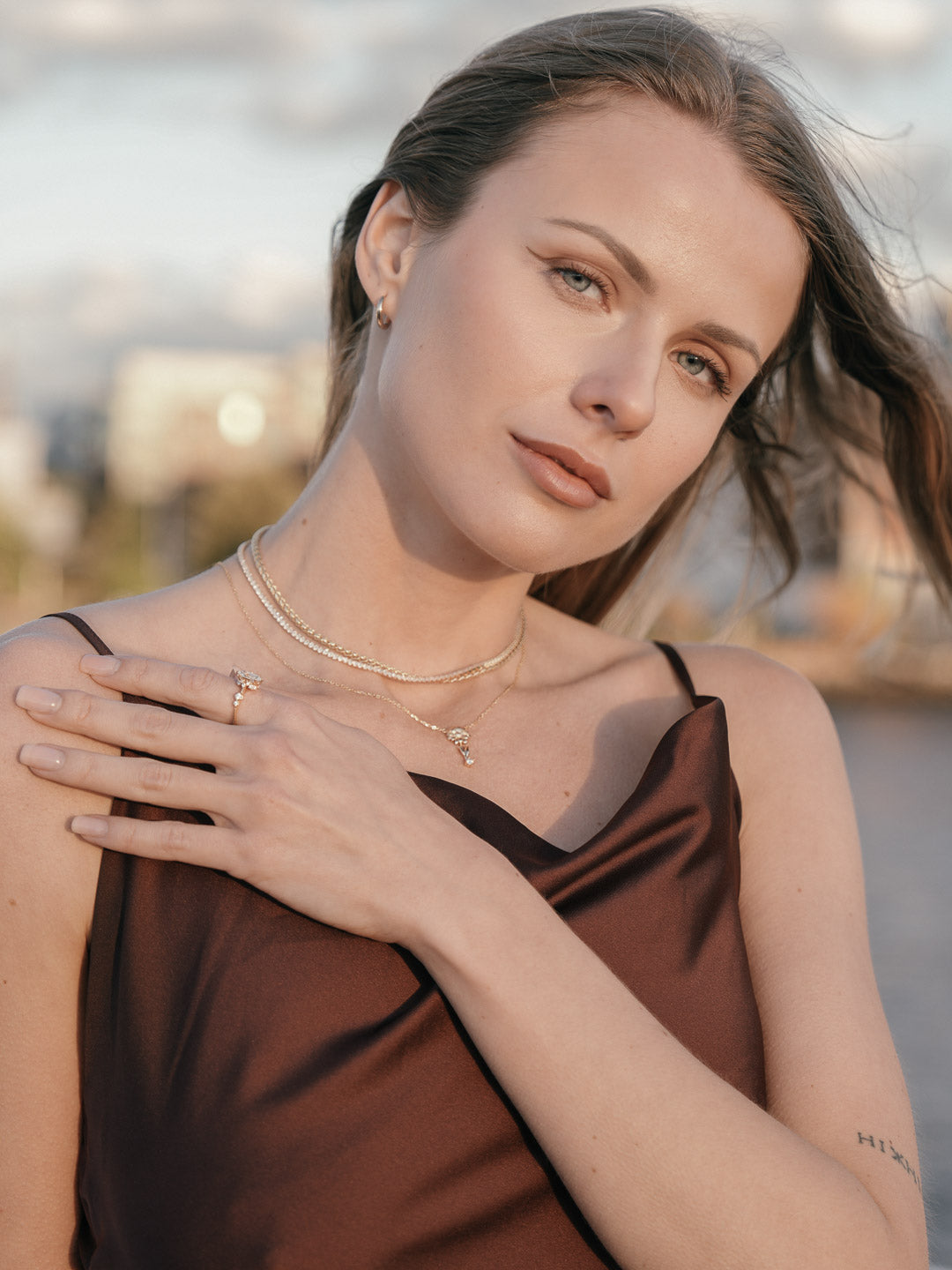 Nerissa November Chrysanthemum Topaz Necklace