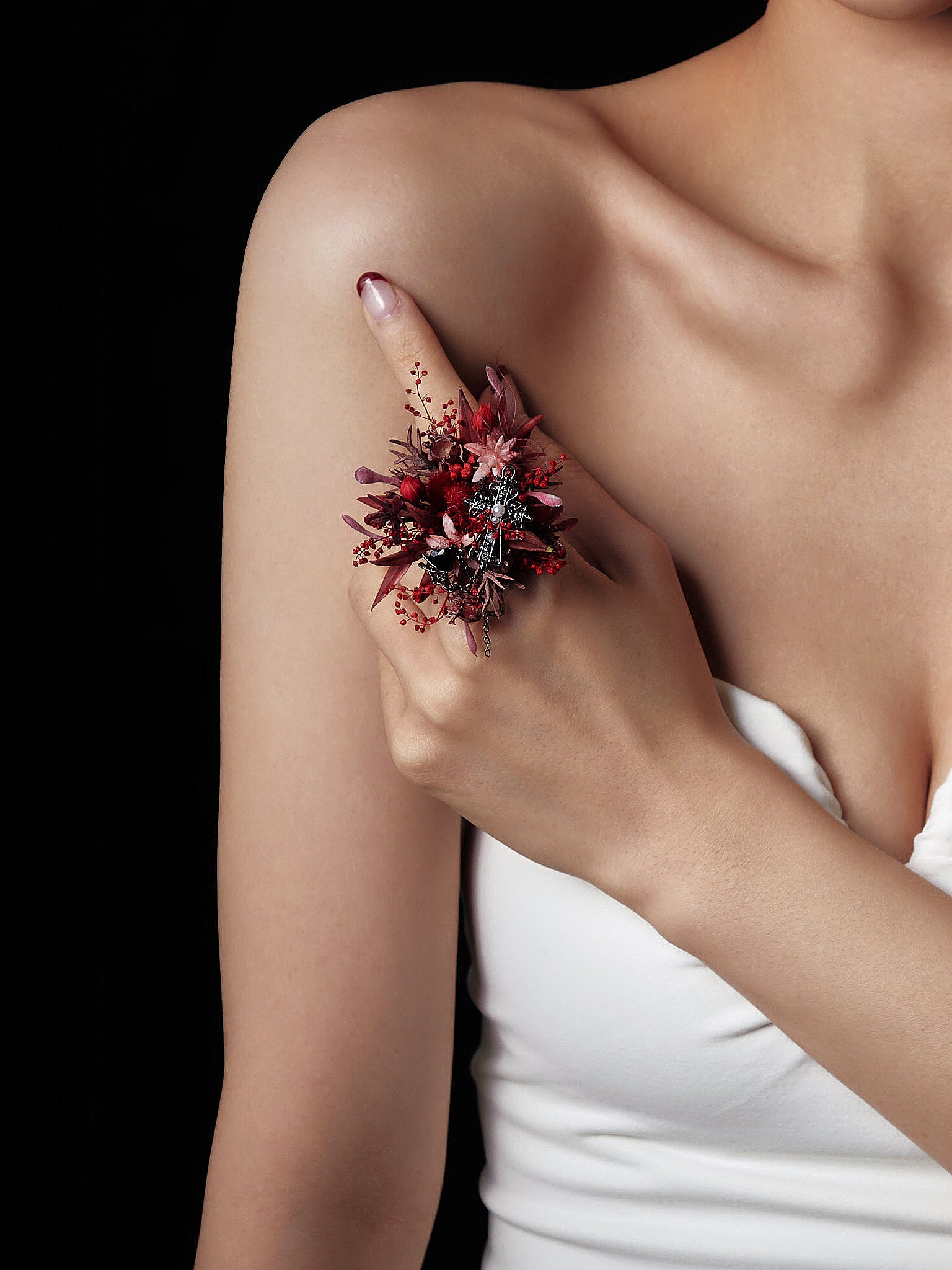 Romantic Valentines Day Flower Ring - CAMELLIA