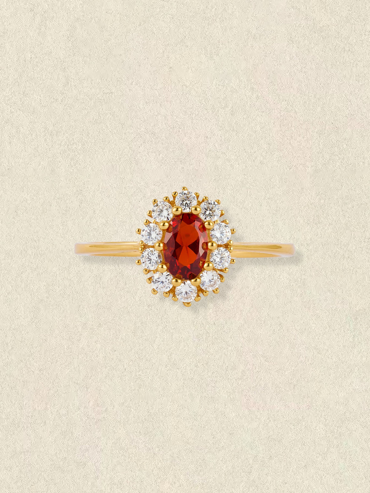 Garnet Couronne Ring