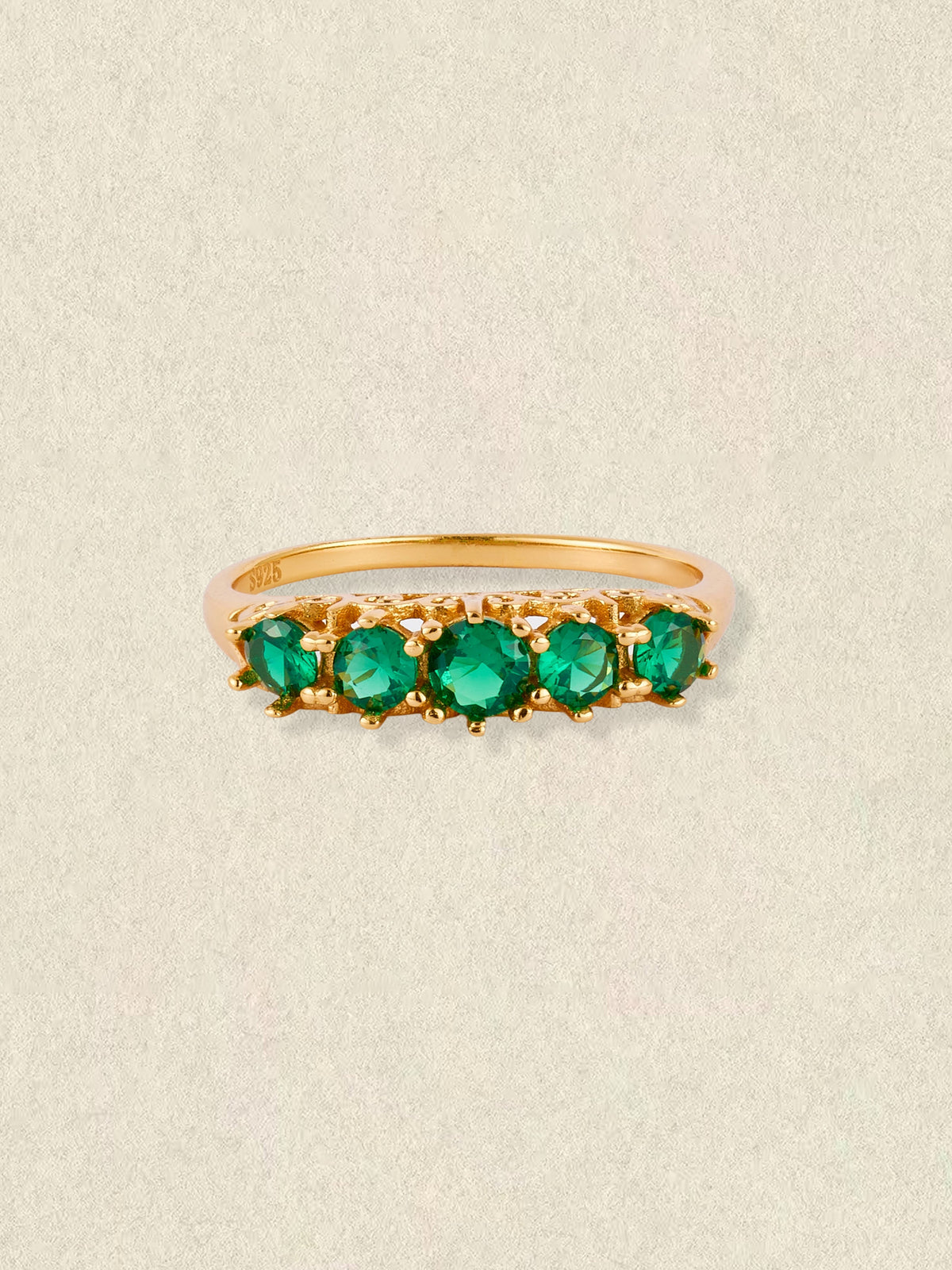 Emerald Crown Ring
