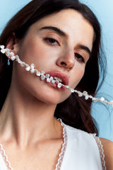 Natural Baroque Petal Pearl Strand Necklace - Petal